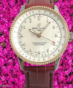 Breitling Navitimer U17395211A1P2 Automatic 35mm Female Replica Watch - White Dial, Steel Case