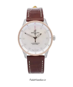 Breitling Navitimer U77320E61A1P1 Quartz 32mm Female Replica Watch - Pearl Dial, Steel Case