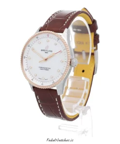 Alternative view of Breitling Navitimer U77320E61A1P1 Quartz 32mm Female Replica Watch - Pearl Dial, Steel Case