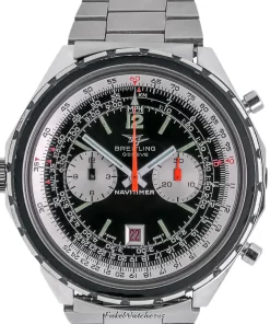 Breitling Old Navitimer 1806 IRAQI Automatic 49mm Unisex Replica Watch - Black Dial, Steel Case