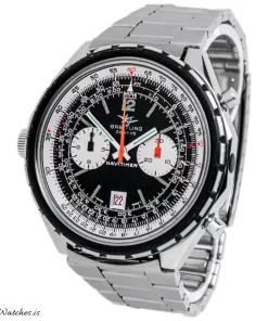Alternative view of Breitling Old Navitimer 1806 IRAQI Automatic 49mm Unisex Replica Watch - Black Dial, Steel Case