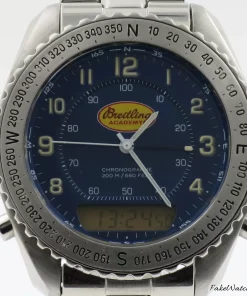Breitling Pluton A51038 Quartz 41mm Unisex Replica Watch - Blue Dial, Steel Case