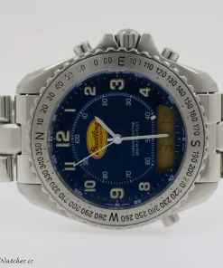 Alternative view of Breitling Pluton A51038 Quartz 41mm Unisex Replica Watch - Blue Dial, Steel Case