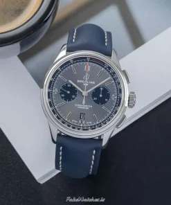 Breitling Premier AB0118 Automatic 42mm Unisex Replica Watch - Grey Dial, Steel Case
