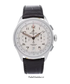 Breitling Premier AB0145211G1P1 Automatic 42mm Unisex Replica Watch - Yellow Dial, Steel Case