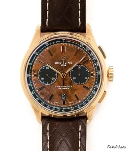 Alternative view of Breitling Premier RB01181A1Q1X1 Automatic 42mm Male Replica Watch - Brown Dial, Rose Gold Case