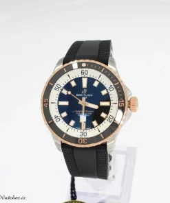 Breitling Superocean 42 U17375211B1S1 Automatic 42mm Unisex Replica Watch - Black Dial, Gold/Steel Case