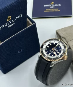 Alternative view of Breitling Superocean 42 U17375211B1S1 Automatic 42mm Unisex Replica Watch - Black Dial, Gold/Steel Case