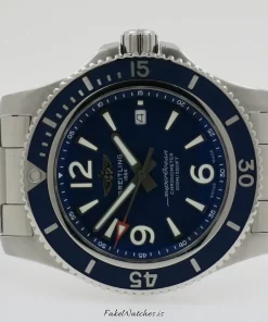 Alternative view of Breitling Superocean 44 A17367D81C1A1 Automatic 44mm Unisex Replica Watch - Blue Dial, Steel Case