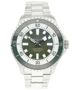 Breitling Superocean 44 A17376A31L1A1 Automatic 44mm Unisex Replica Watch - Green Dial, Steel Case