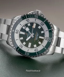 Alternative view of Breitling Superocean 44 A17376A31L1A1 Automatic 44mm Unisex Replica Watch - Green Dial, Steel Case