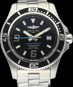 Breitling Superocean 44 A17391 Automatic 44mm Unisex Replica Watch - Black Dial, Steel Case