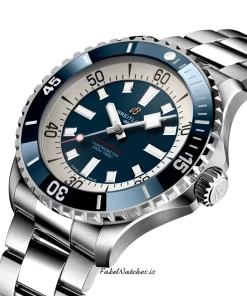 Alternative view of Breitling Superocean 46 A17378E71C1A1 Automatic 46mm Male Replica Watch - Blue Dial, Steel Case
