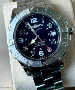 Breitling Superocean A17360 Automatic 42mm Unisex Replica Watch - Black Dial, Steel Case