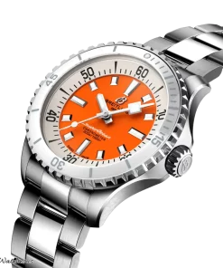 Alternative view of Breitling Superocean A17377211O1A1 Automatic 36mm Female Replica Watch - Orange Dial, Steel Case
