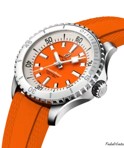 Alternative view of Breitling Superocean A17377211O1S1 Automatic 36mm Unisex Replica Watch - Orange Dial, Steel Case