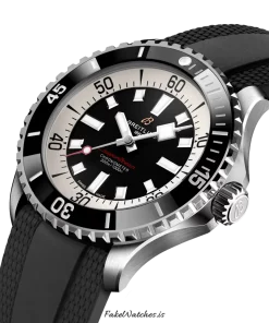 Alternative view of Breitling Superocean A17378211B1S1 Automatic 46mm Unisex Replica Watch - Black Dial, Steel Case