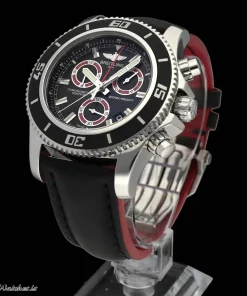 Alternative view of Breitling Superocean Chronograph M2000 A73310 Quartz 46mm Unisex Replica Watch - Black Dial, Steel Case