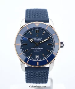 Alternative view of Breitling Superocean Heritage UB2010161C1S1 Automatic 42mm Unisex Replica Watch - Blue Dial, Gold/Steel Case