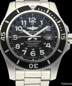 Breitling Superocean II 44 A17392 Automatic 44mm Unisex Replica Watch - Black Dial, Steel Case