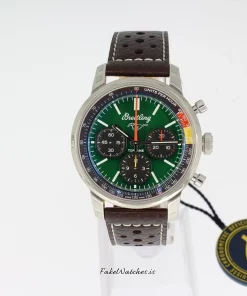 Breitling Top Time AB01762A1L1X1 Automatic 41mm Unisex Replica Watch - Green Dial, Steel Case