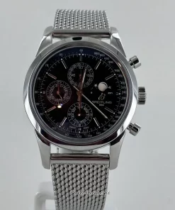 Alternative view of Breitling Transocean Chronograph 1461 A1931012 Automatic 43mm Unisex Replica Watch - Black Dial, Steel Case