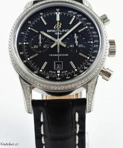 Breitling Transocean Chronograph 38 A4131063BC067 Automatic 38mm Unisex Replica Watch - Black Dial, Steel Case