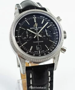 Alternative view of Breitling Transocean Chronograph 38 A4131063BC067 Automatic 38mm Unisex Replica Watch - Black Dial, Steel Case