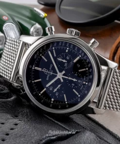 Alternative view of Breitling Transocean Chronograph AB0152 Automatic 43mm Unisex Replica Watch - Black Dial, Steel Case