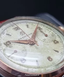Alternative view of Breitling Vintage 1193 Manual winding 34mm Unisex Replica Watch - Silver Dial, Steel Case