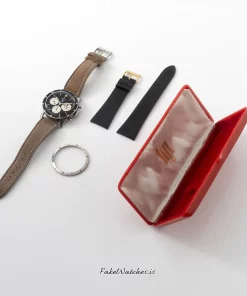 Alternative view of Breitling Vintage 765 CP Manual winding 41mm Unisex Replica Watch - Black Dial, Steel Case