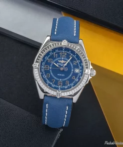Breitling Wings Lady A66050 Quartz 37mm Unisex Replica Watch - Blue Dial, Steel Case