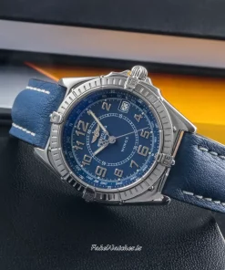 Alternative view of Breitling Wings Lady A66050 Quartz 37mm Unisex Replica Watch - Blue Dial, Steel Case