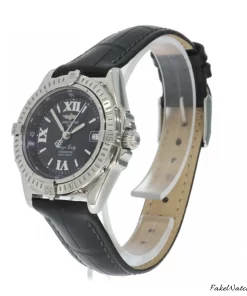 Alternative view of Breitling Wings Lady A67350 Quartz 31mm Female Replica Watch - Black Dial, Steel Case