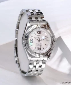 Alternative view of Breitling Wings Lady A67350 Quartz 31mm Female Replica Watch - White Dial, Steel Case