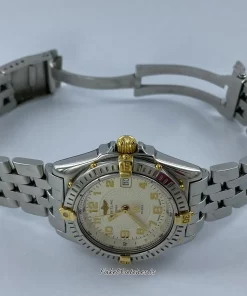 Alternative view of Breitling Wings Lady B67050 Quartz 31mm Female Replica Watch - Silver Dial, Gold/Steel Case