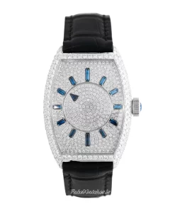 Franck Muller Casablanca 5850 Automatic 32mm Unisex Replica Watch - Diamond Dial, White Gold Case