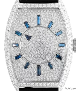 Alternative view of Franck Muller Casablanca 5850 Automatic 32mm Unisex Replica Watch - Diamond Dial, White Gold Case