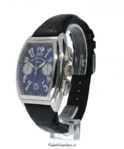 Alternative view of Franck Muller Conquistador 8001 CC Automatic 47mm Unisex Replica Watch - Blue Dial, Platinum CaseMM