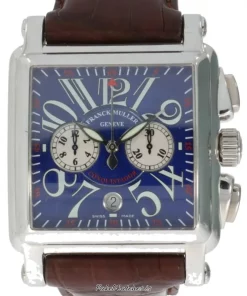 Franck Muller Conquistador Cortez 10000 CC Automatic 41mm Unisex Replica Watch - Blue Dial, White Gold CaseMM