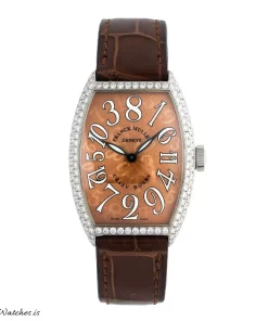 Franck Muller Crazy Hours 5850 CH Automatic 46mm Unisex Replica Watch - Pink Dial, White Gold Case