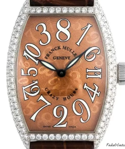 Alternative view of Franck Muller Crazy Hours 5850 CH Automatic 46mm Unisex Replica Watch - Pink Dial, White Gold Case