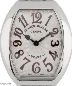 Alternative view of Franck Muller Heart 5002 SQZJA Quartz 31mm Female Replica Watch - Silver Dial, Steel Case