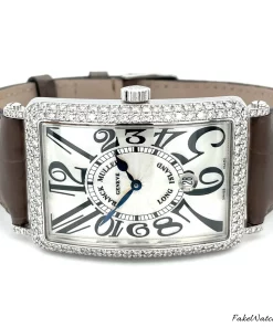 Franck Muller Long Island 1150SCDTD Automatic 32mm Unisex Replica Watch - Silver Dial, White Gold Case