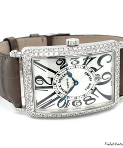 Alternative view of Franck Muller Long Island 1150SCDTD Automatic 32mm Unisex Replica Watch - Silver Dial, White Gold Case