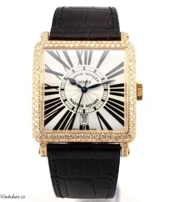 Franck Muller Master Square 6000 H SC DT Automatic 36mm Unisex Replica Watch - Silver Dial, Rose Gold Case