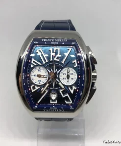 Franck Muller Vanguard V 45 CC DT YACHT AC BL Automatic 44mm Unisex Replica Watch - Blue Dial, Steel Case