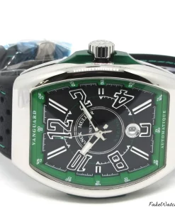 Alternative view of Franck Muller Vanguard V 45 SC DT RCG JA Automatic Unisex Replica Watch - Black Dial, Steel Case