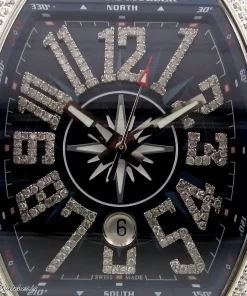 Franck Muller Vanguard V45SCDT Automatic 44mm Unisex Replica Watch - Black Dial, Steel Case