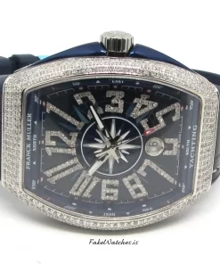 Alternative view of Franck Muller Vanguard V45SCDT Automatic 44mm Unisex Replica Watch - Black Dial, Steel Case